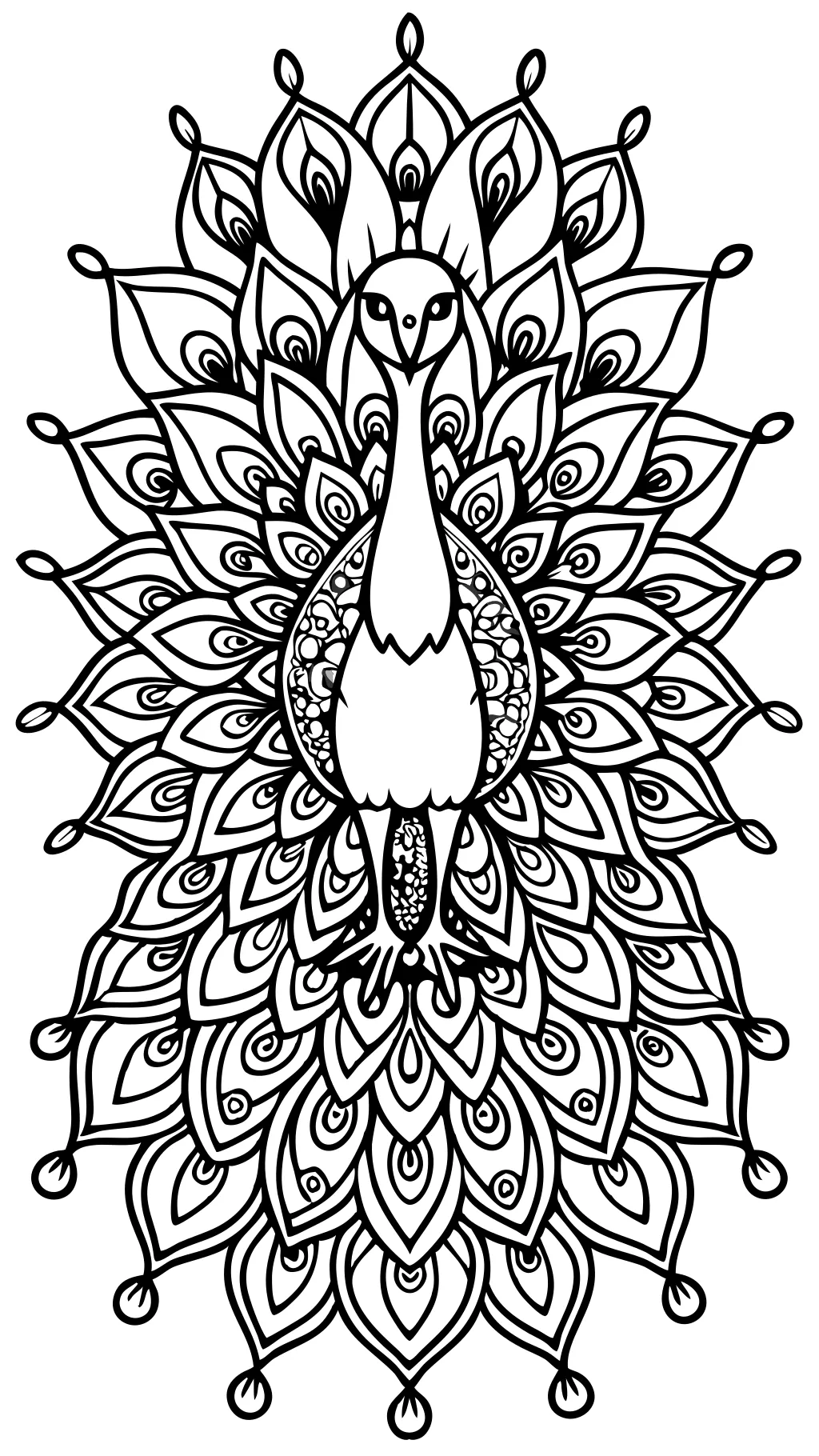 peacock coloring pages for adults